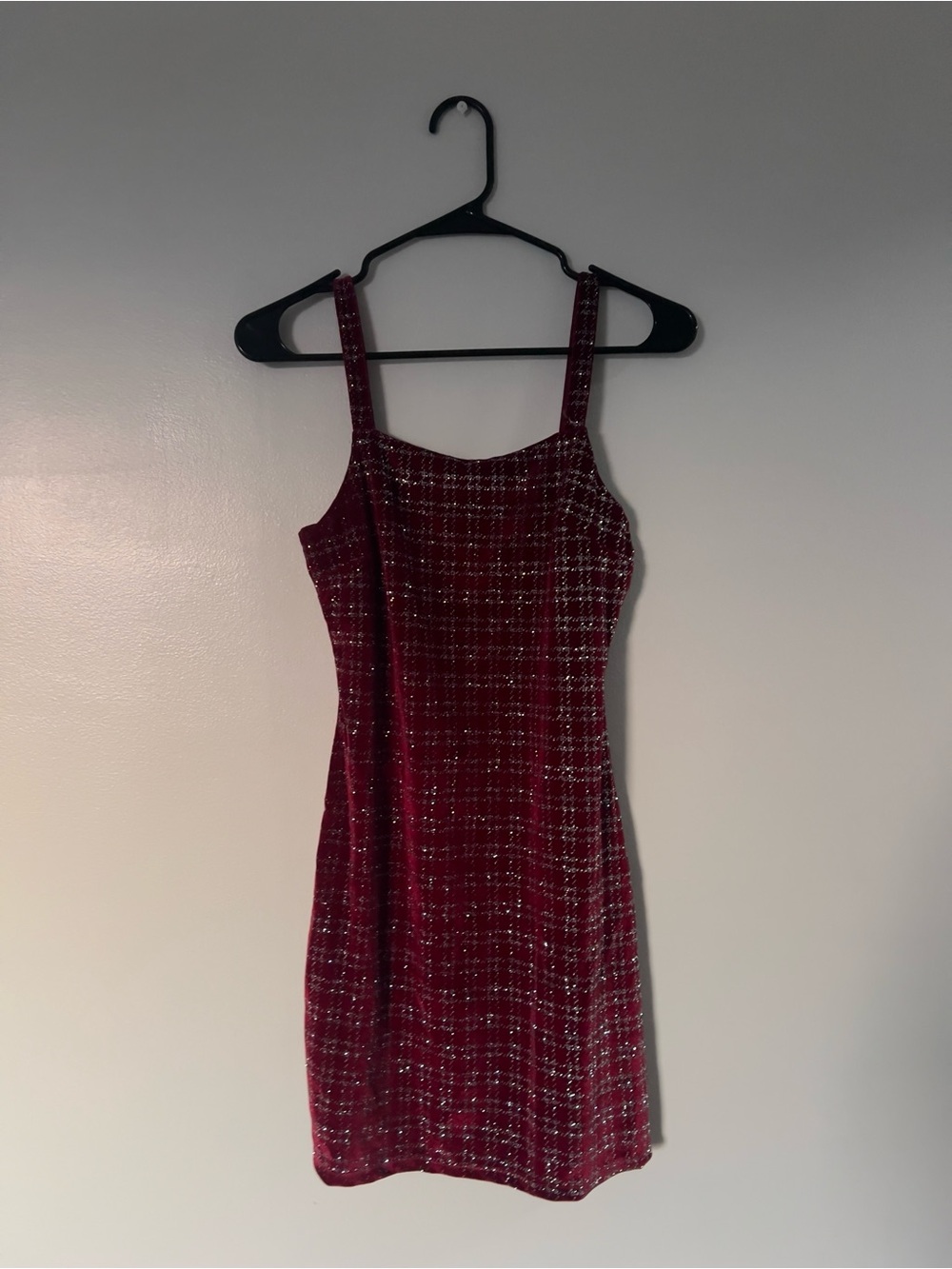 Deep red mini dress
